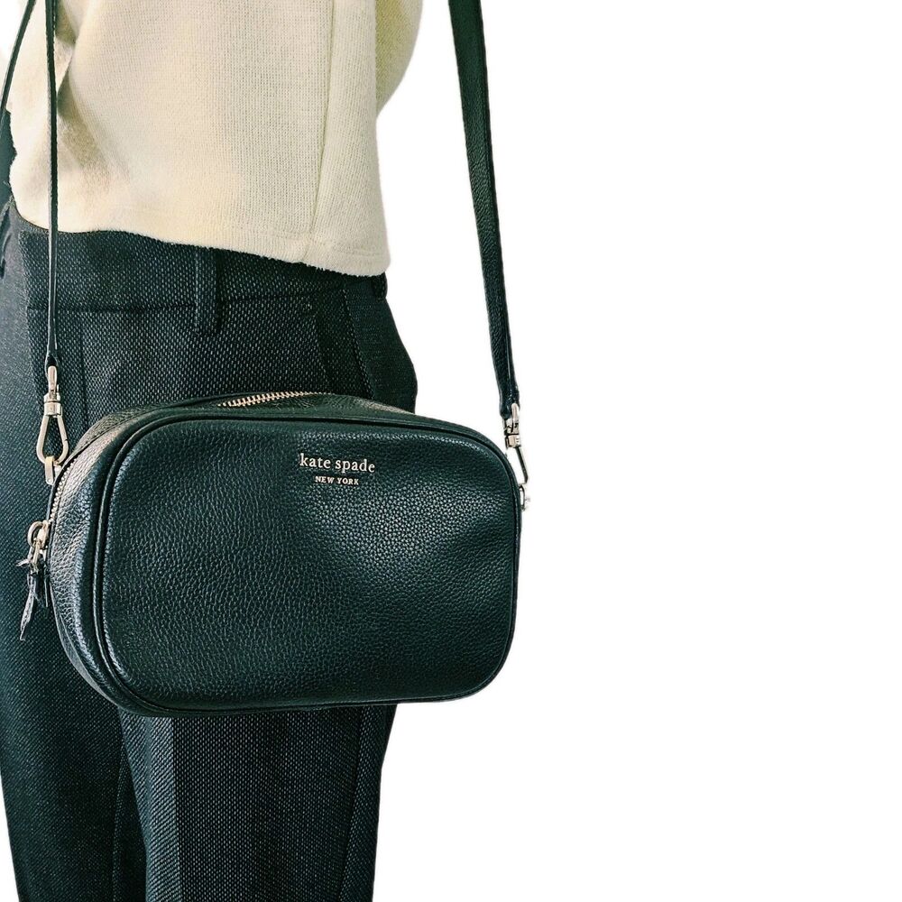 Kate Spade Black Pebbled Leather Small Crossbody Bag - Picture 2 of 10